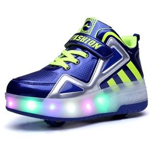Ufatansy Kids Boys Girls High-Top Shoes LED Light Up Sneakers